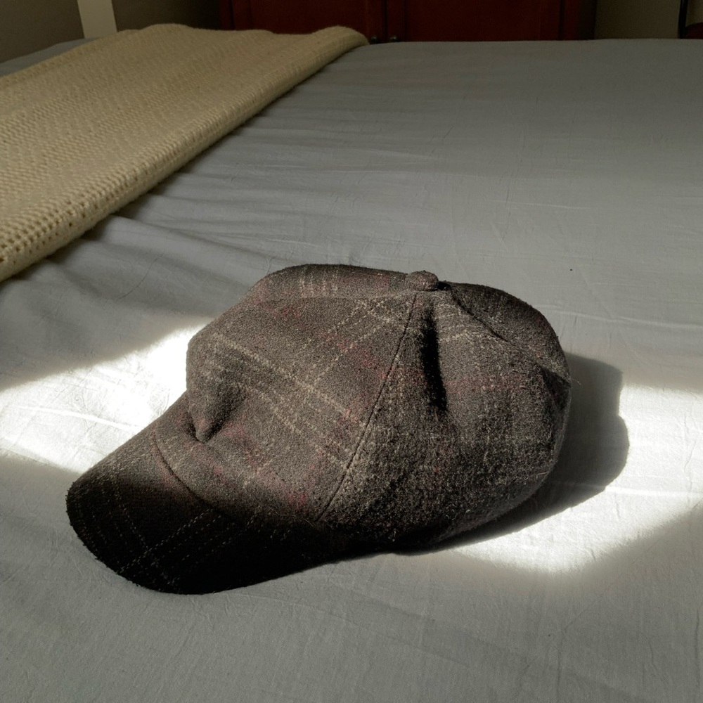 Y2K: Stylish Plaid Cap/ Newsies Cap